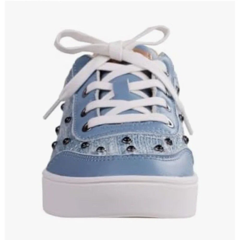 NWB Women’s Revitalign Belmont Pearl Blue Tweed Sneakers Size 7.5